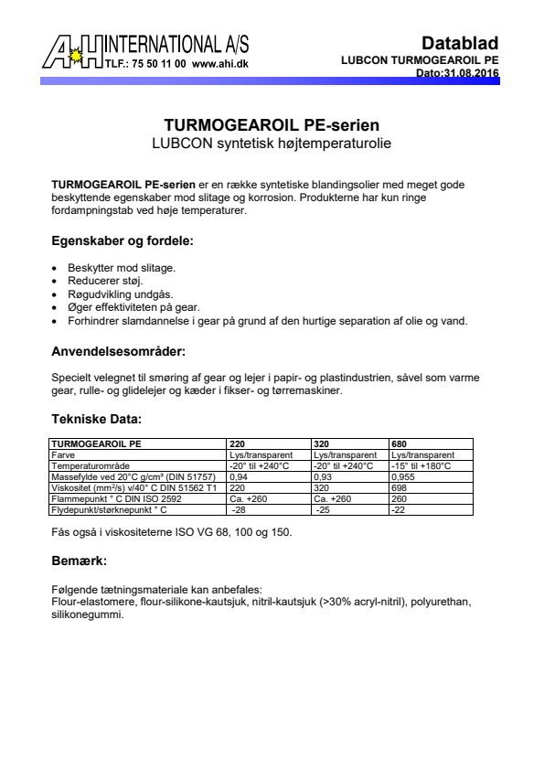 

Turmogearoil PE 220 320 680

